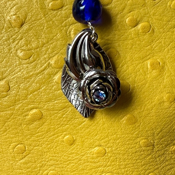 Purse Charm/ Keychain- Rhinestone Rose- Handmade - Picture 8 of 11